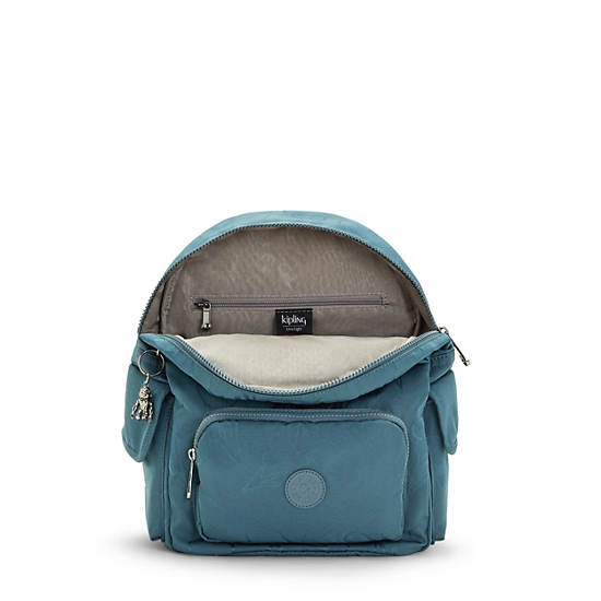 Kipling City Pack Small Klasik Printed Sırt Çantaları Lacivert Gri | TR 1710RV